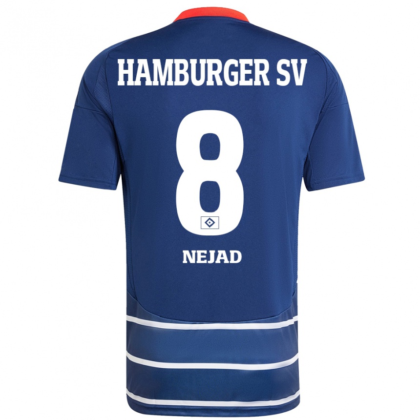 Women Football Milad Nejad #8 Dark Blue Away Jersey 2024/25 T-Shirt Za