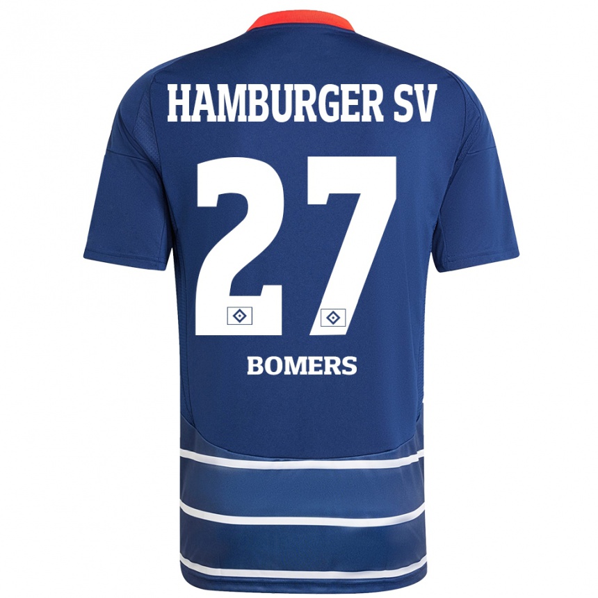 Women Football Henrik Bomers #27 Dark Blue Away Jersey 2024/25 T-Shirt Za