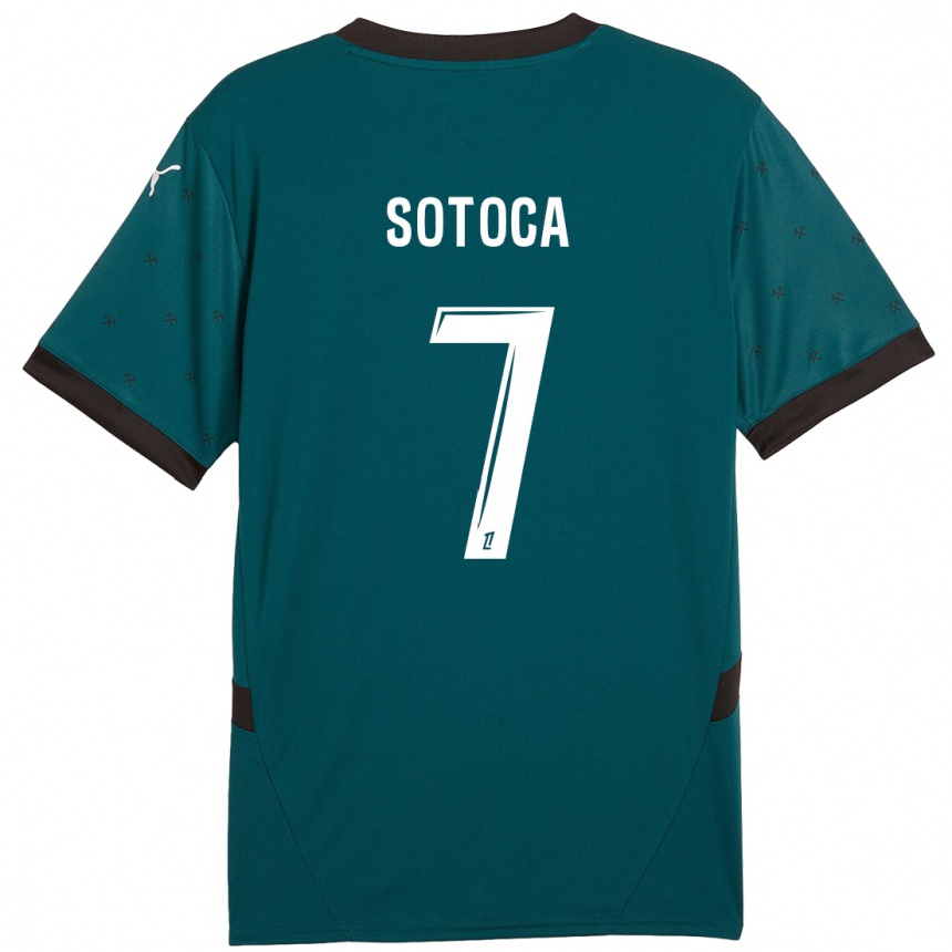 Women Football Florian Sotoca #7 Dark Green Away Jersey 2024/25 T-Shirt Za