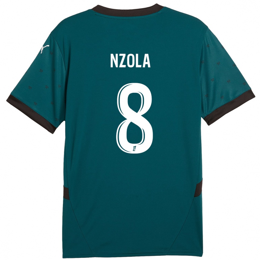 Women Football M'bala Nzola #8 Dark Green Away Jersey 2024/25 T-Shirt Za