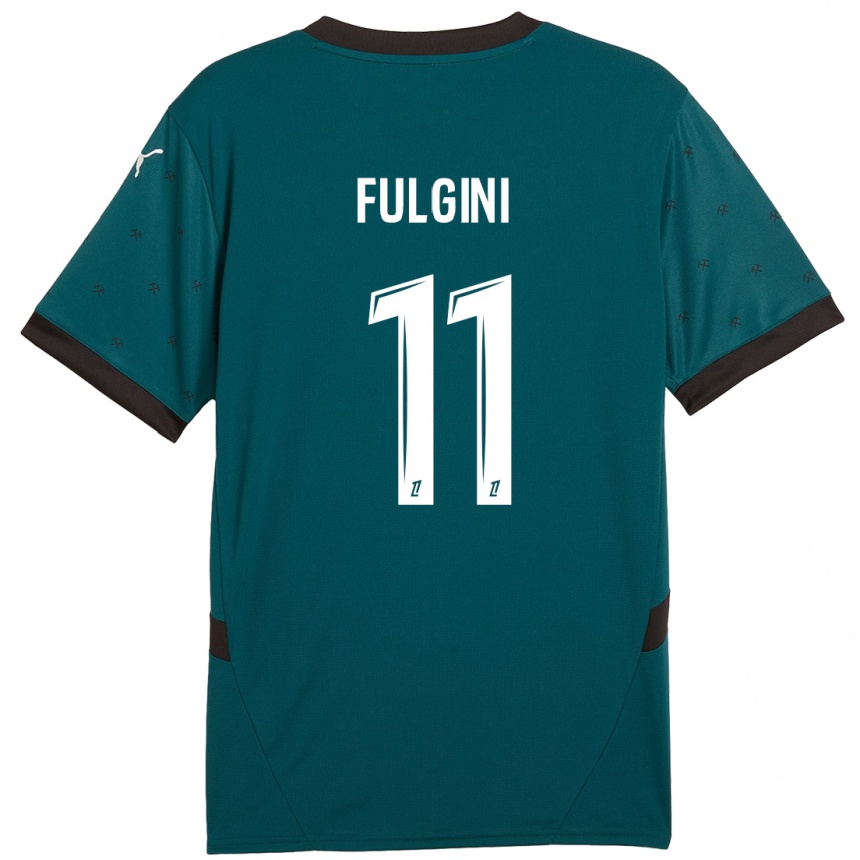 Women Football Angelo Fulgini #11 Dark Green Away Jersey 2024/25 T-Shirt Za