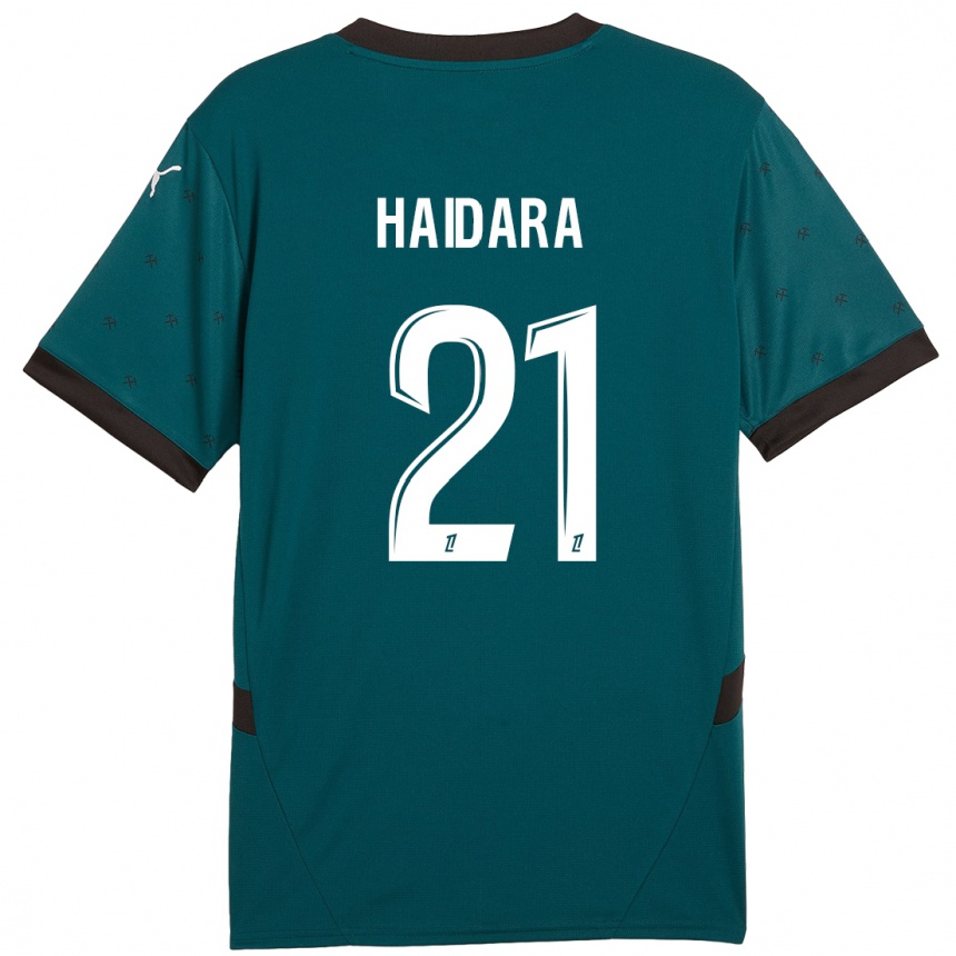 Women Football Massadio Haidara #21 Dark Green Away Jersey 2024/25 T-Shirt Za