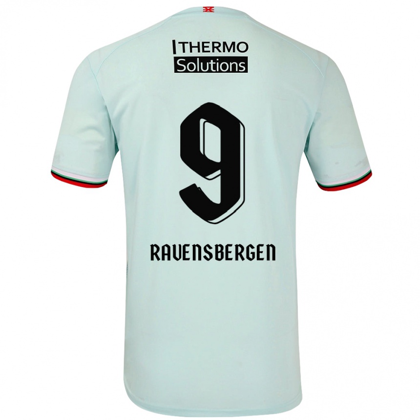 Women Football Jaimy Ravensbergen #9 Light Green Away Jersey 2024/25 T-Shirt Za