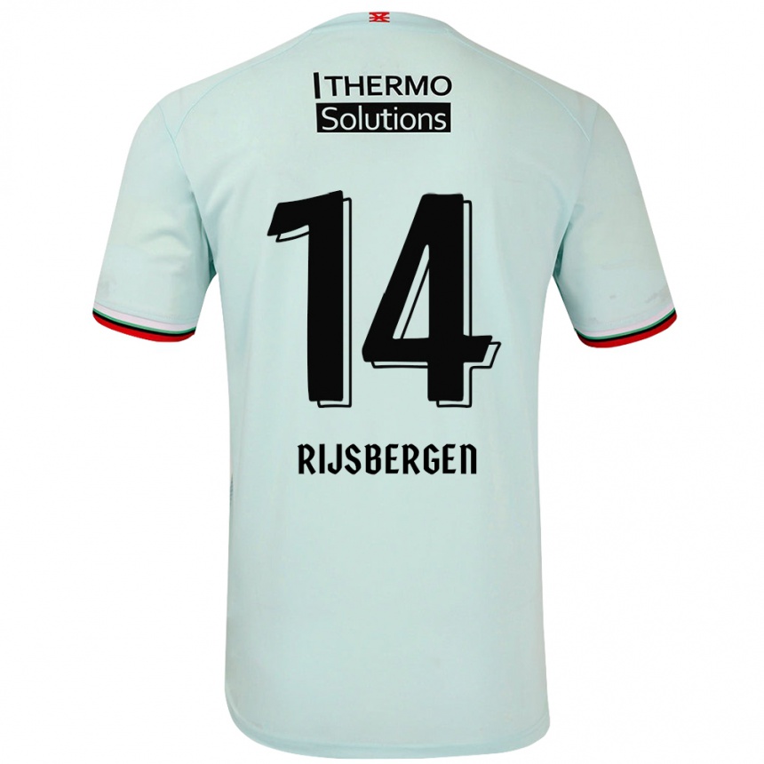 Women Football Liz Rijsbergen #14 Light Green Away Jersey 2024/25 T-Shirt Za