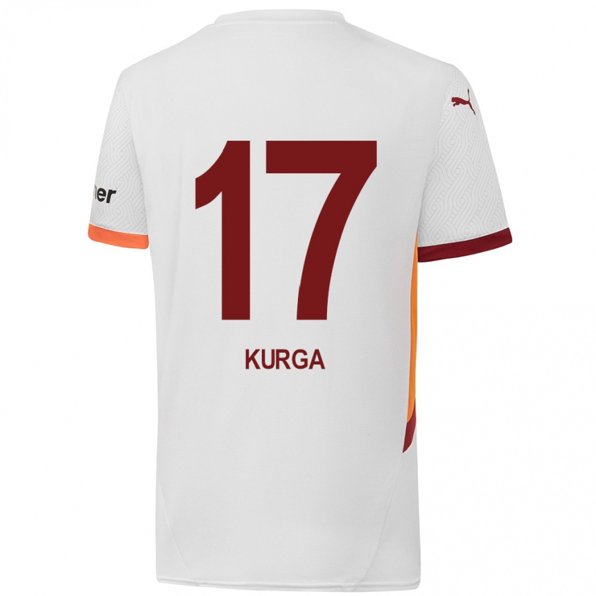 Women Football Handan Kurğa #17 White Yellow Red Away Jersey 2024/25 T-Shirt Za