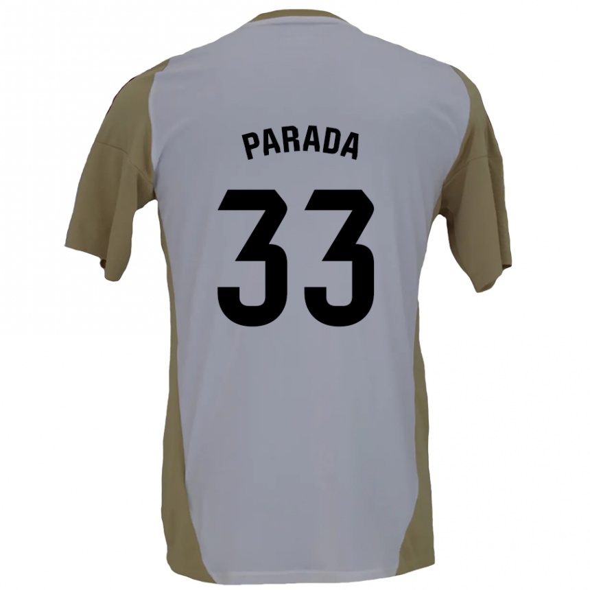 Women Football Victor Parada #33 Brown White Away Jersey 2024/25 T-Shirt Za