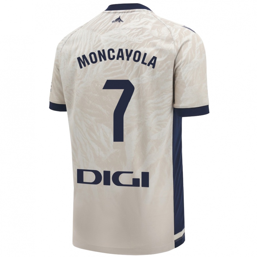 Women Football Jon Moncayola #7 Light Gray Away Jersey 2024/25 T-Shirt Za