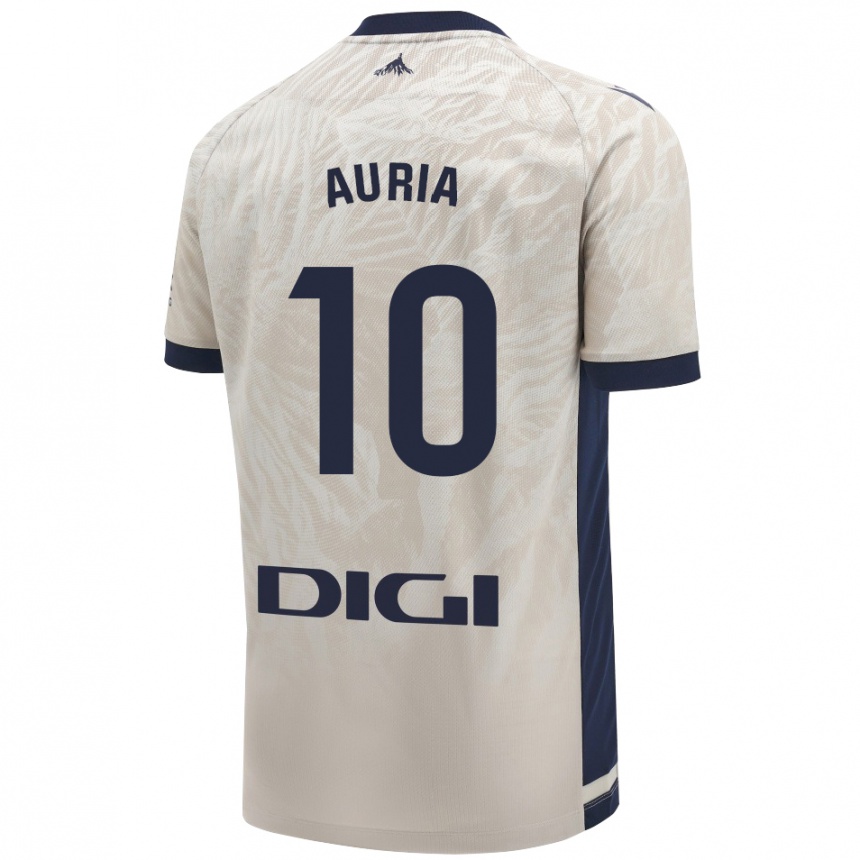 Women Football Miguel Auria #10 Light Gray Away Jersey 2024/25 T-Shirt Za