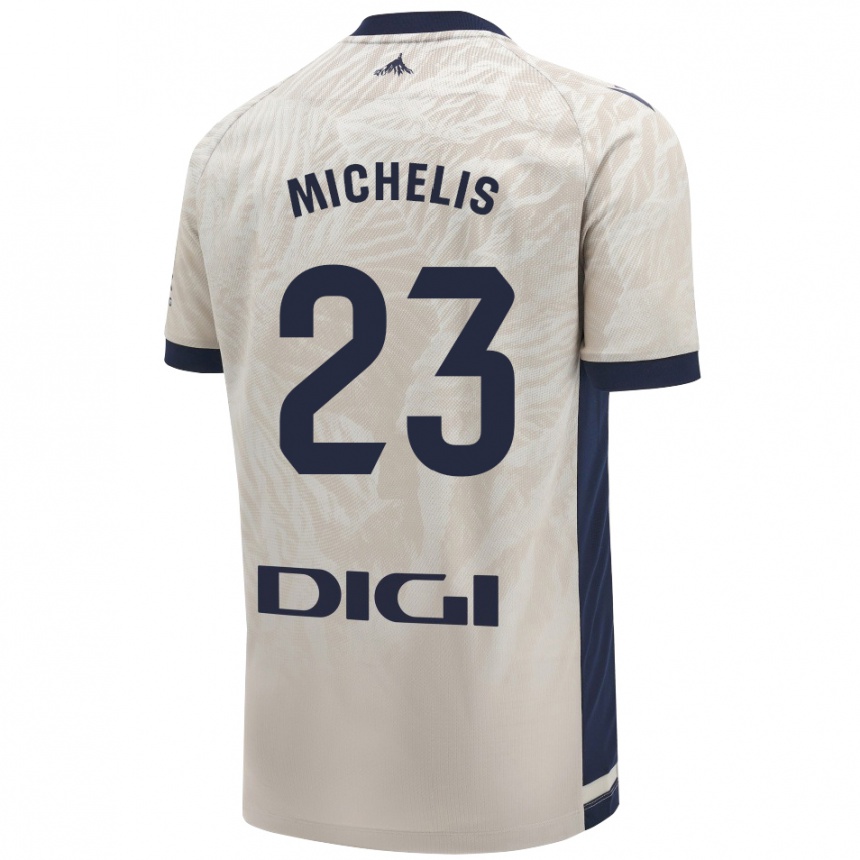 Women Football Nikolaos Michelis #23 Light Gray Away Jersey 2024/25 T-Shirt Za