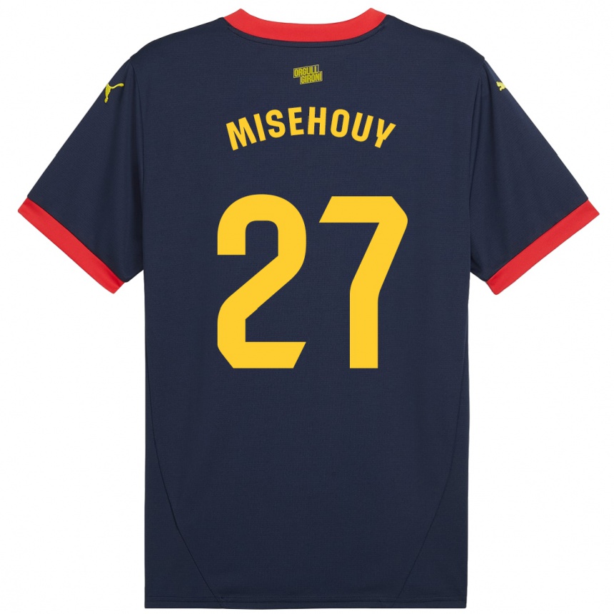 Women Football Gabriel Misehouy #27 Navy Red Away Jersey 2024/25 T-Shirt Za