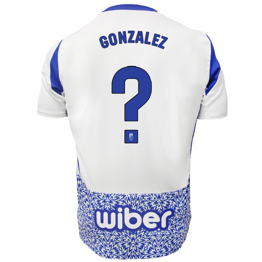 Women Football Paco González #0 White Blue Away Jersey 2024/25 T-Shirt Za