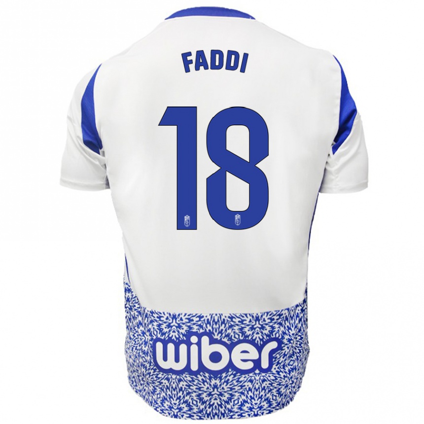 Women Football Inés Faddi #18 White Blue Away Jersey 2024/25 T-Shirt Za