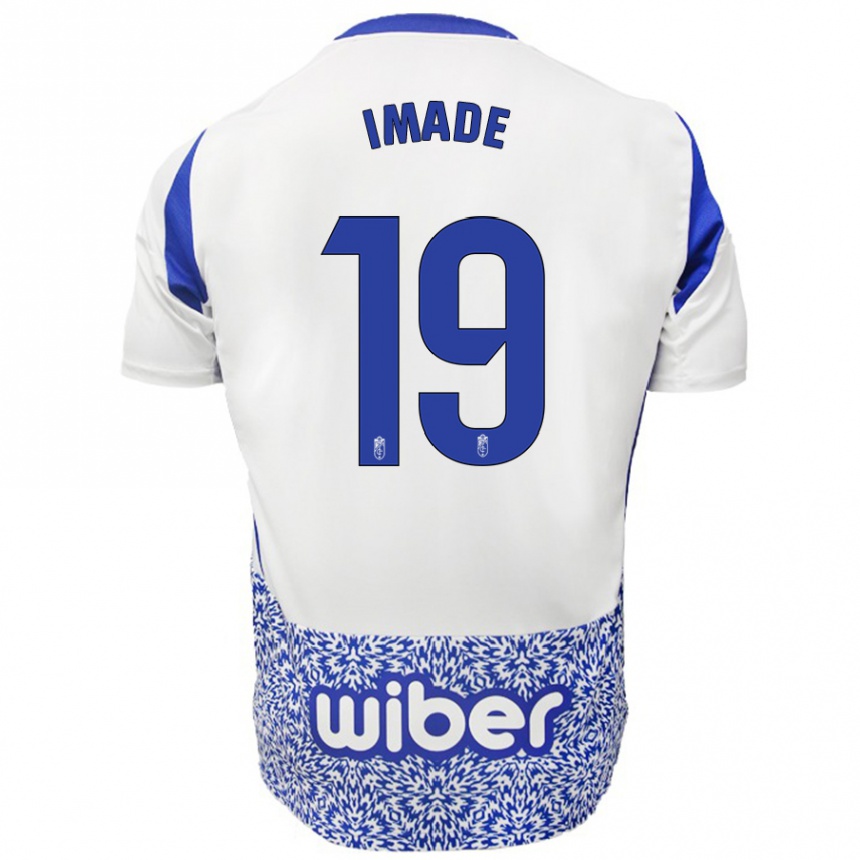 Women Football Edna Imade #19 White Blue Away Jersey 2024/25 T-Shirt Za