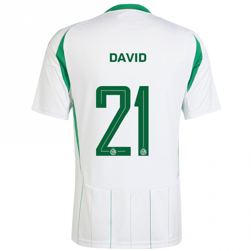 Women Football Dean David #21 White Green Away Jersey 2024/25 T-Shirt Za