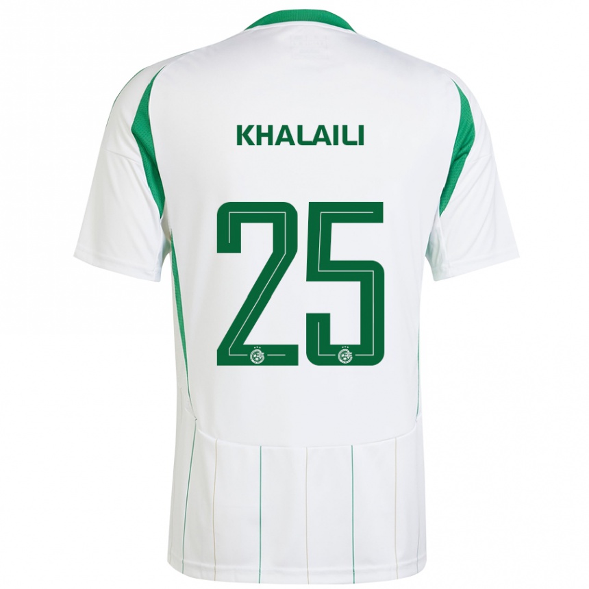 Women Football Anan Khalaili #25 White Green Away Jersey 2024/25 T-Shirt Za