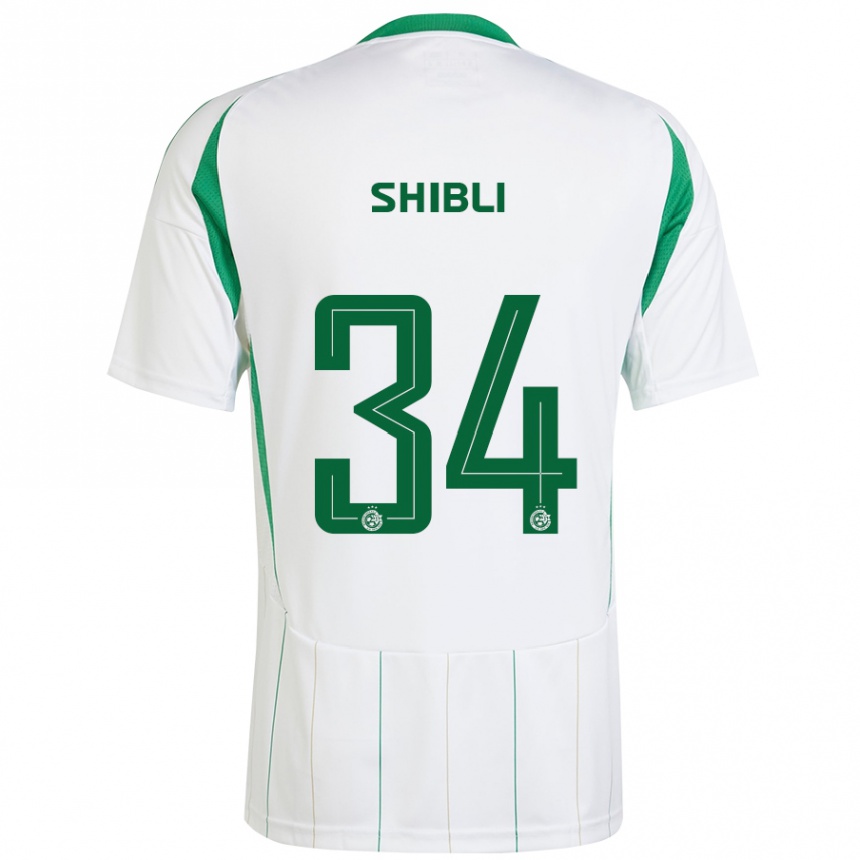 Women Football Hamza Shibli #34 White Green Away Jersey 2024/25 T-Shirt Za