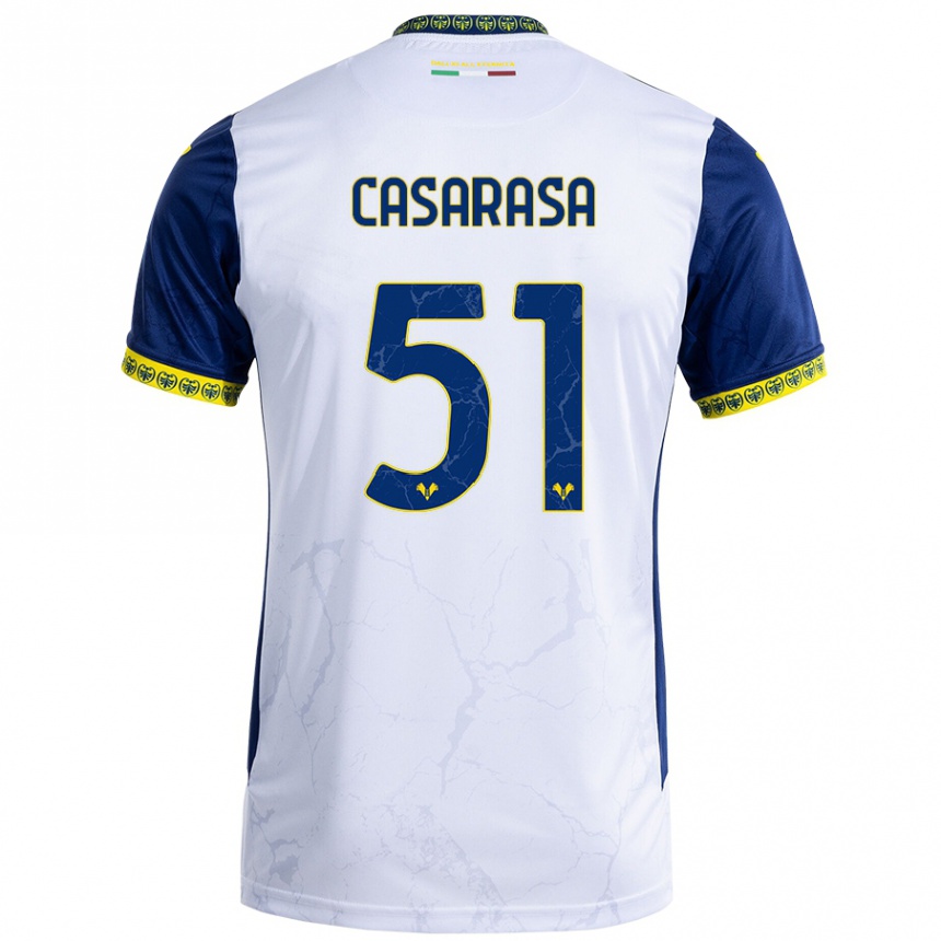 Women Football Asia Casarasa #51 White Blue Away Jersey 2024/25 T-Shirt Za