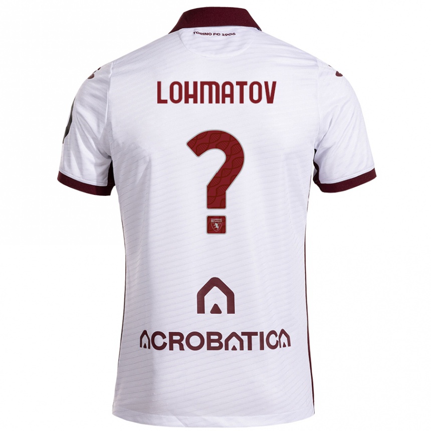 Women Football Aleksandr Lohmatov #0 White Maroon Away Jersey 2024/25 T-Shirt Za