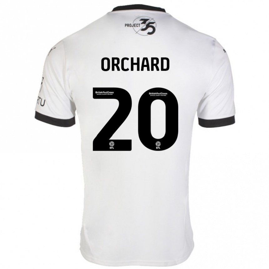 Women Football Fern Orchard #20 White Black Away Jersey 2024/25 T-Shirt Za