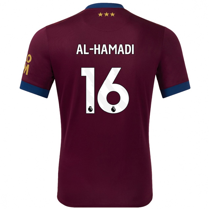 Women Football Ali Al-Hamadi #16 Brown Away Jersey 2024/25 T-Shirt Za