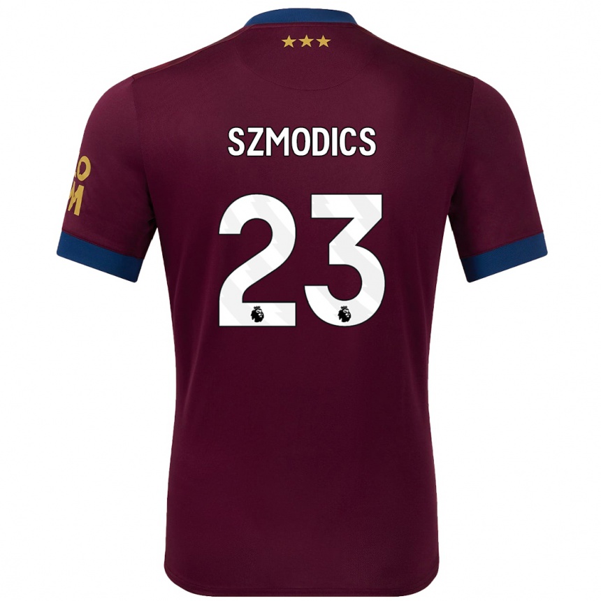 Women Football Sammie Szmodics #23 Brown Away Jersey 2024/25 T-Shirt Za