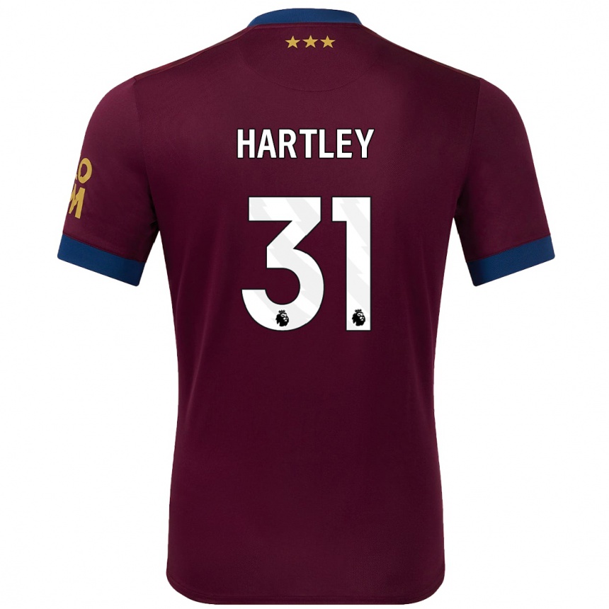 Women Football Laura Hartley #31 Brown Away Jersey 2024/25 T-Shirt Za