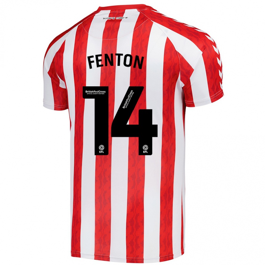 Kids Football Natasha Fenton #14 Red White Home Jersey 2024/25 T-Shirt Za