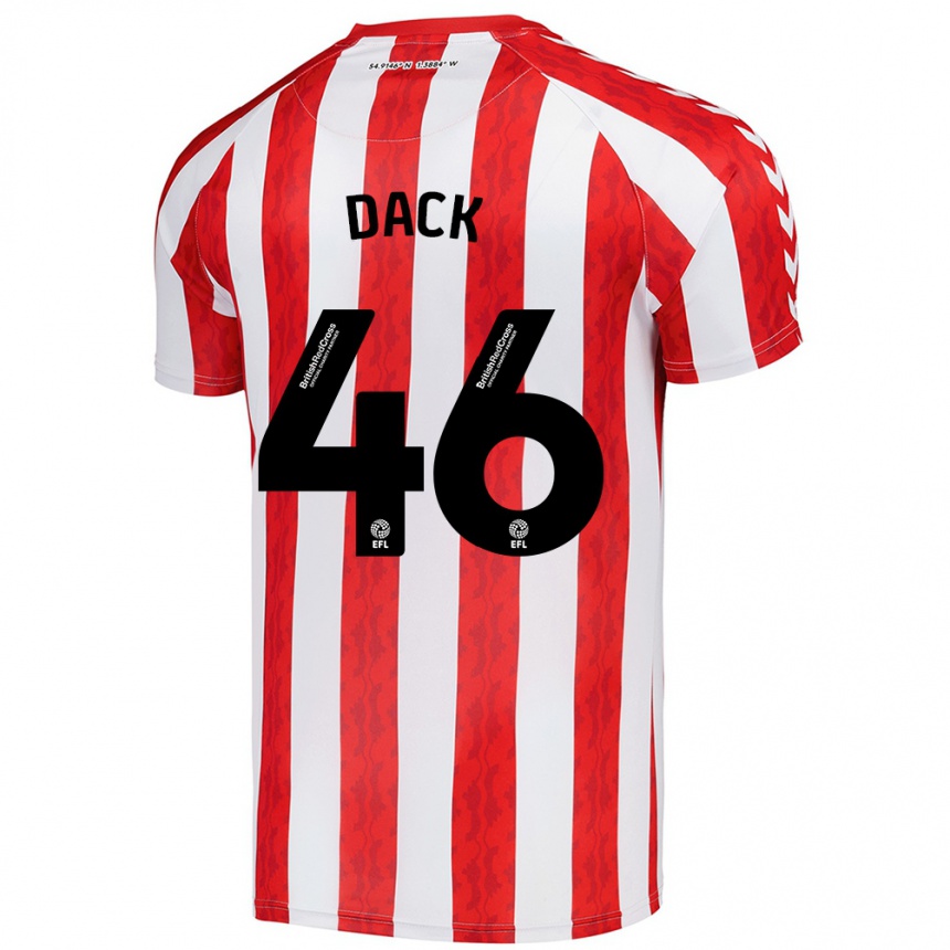 Kids Football Bradley Dack #46 Red White Home Jersey 2024/25 T-Shirt Za