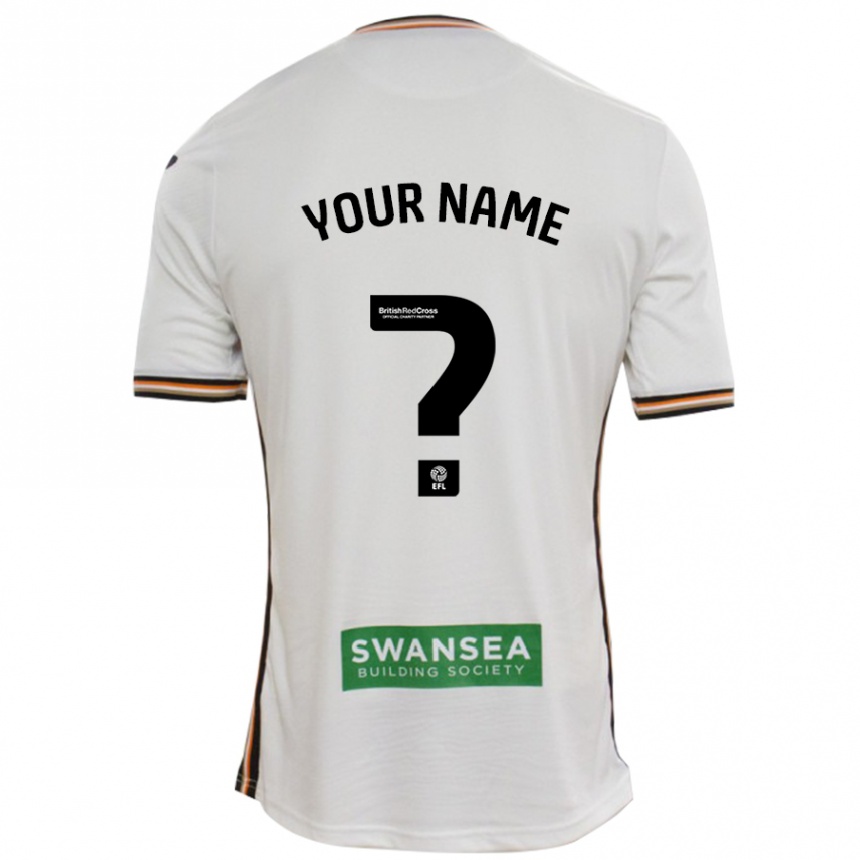 Kids Football Your Name #0 White Home Jersey 2024/25 T-Shirt Za