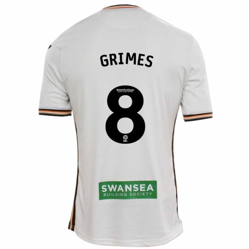 Kids Football Matt Grimes #8 White Home Jersey 2024/25 T-Shirt Za