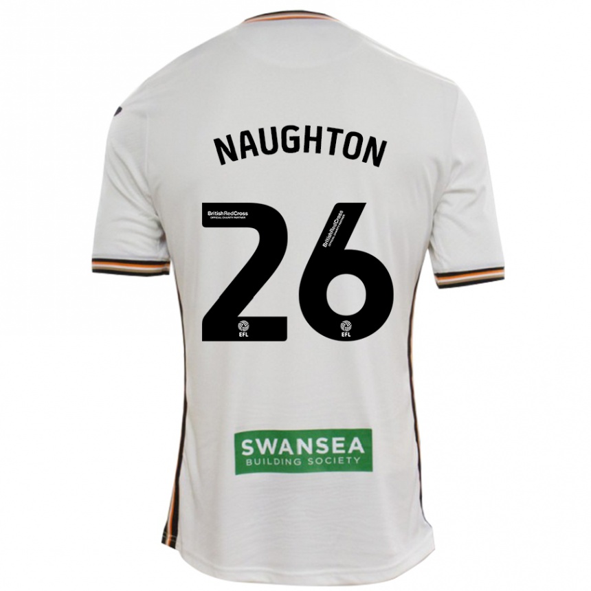 Kids Football Kyle Naughton #26 White Home Jersey 2024/25 T-Shirt Za