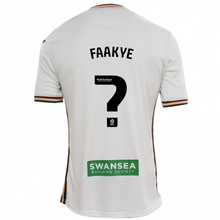 Kids Football Richard Faakye #0 White Home Jersey 2024/25 T-Shirt Za