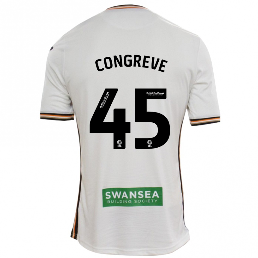 Kids Football Cameron Congreve #45 White Home Jersey 2024/25 T-Shirt Za