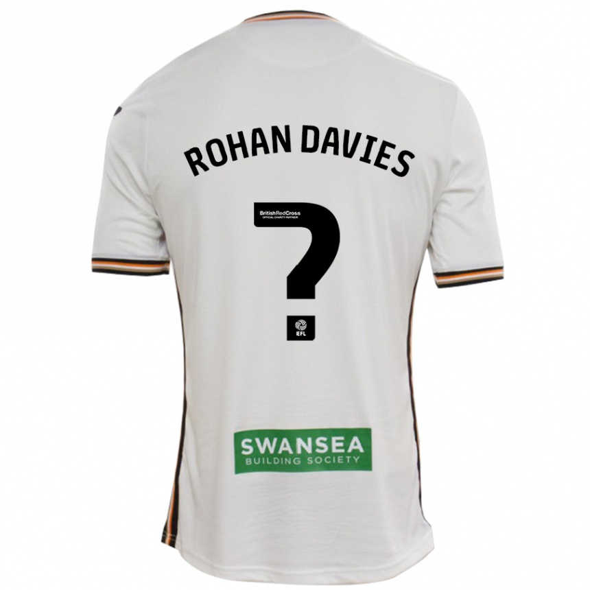 Kids Football Rohan Davies #0 White Home Jersey 2024/25 T-Shirt Za