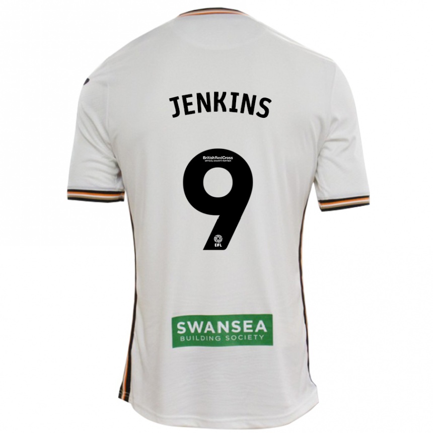 Kids Football Nieve Jenkins #9 White Home Jersey 2024/25 T-Shirt Za