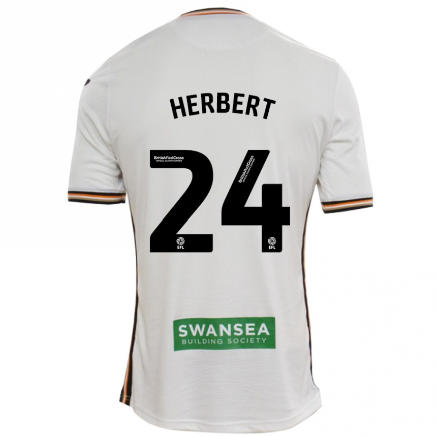 Kids Football Chelsea Herbert #24 White Home Jersey 2024/25 T-Shirt Za