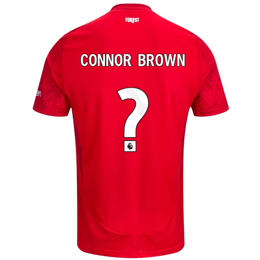 Kids Football Connor Brown #0 Red White Home Jersey 2024/25 T-Shirt Za