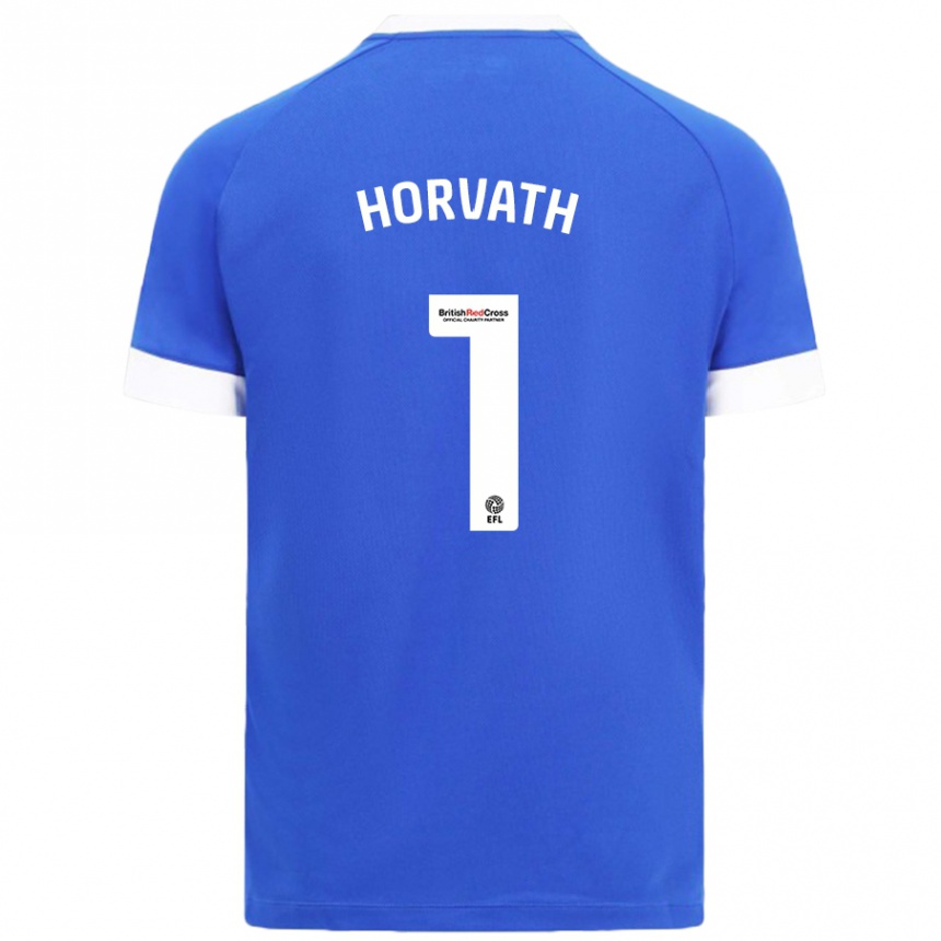 Kids Football Ethan Horvath #1 Sky Blue Home Jersey 2024/25 T-Shirt Za