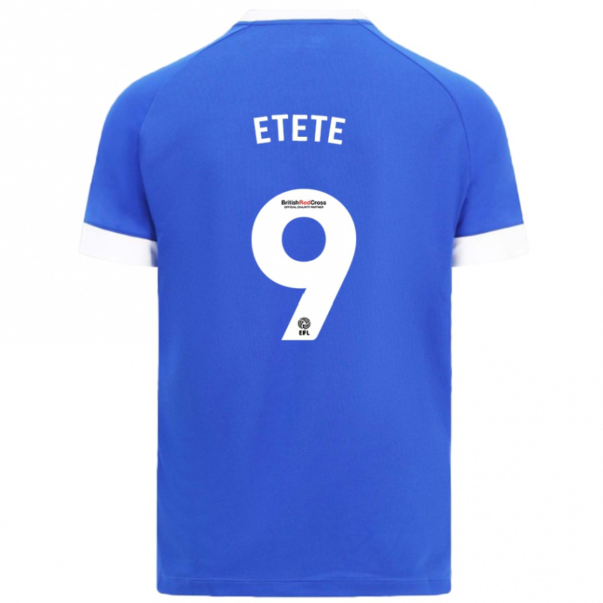 Kids Football Kion Etete #9 Sky Blue Home Jersey 2024/25 T-Shirt Za