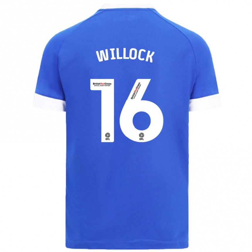 Kids Football Chris Willock #16 Sky Blue Home Jersey 2024/25 T-Shirt Za