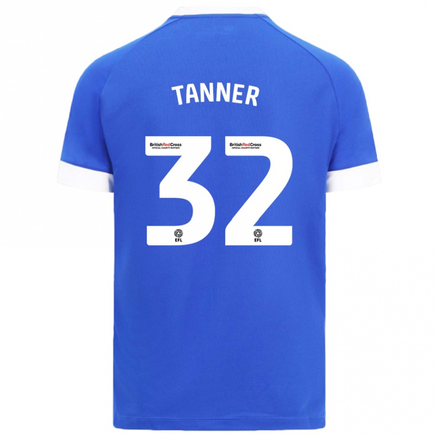 Kids Football Ollie Tanner #32 Sky Blue Home Jersey 2024/25 T-Shirt Za