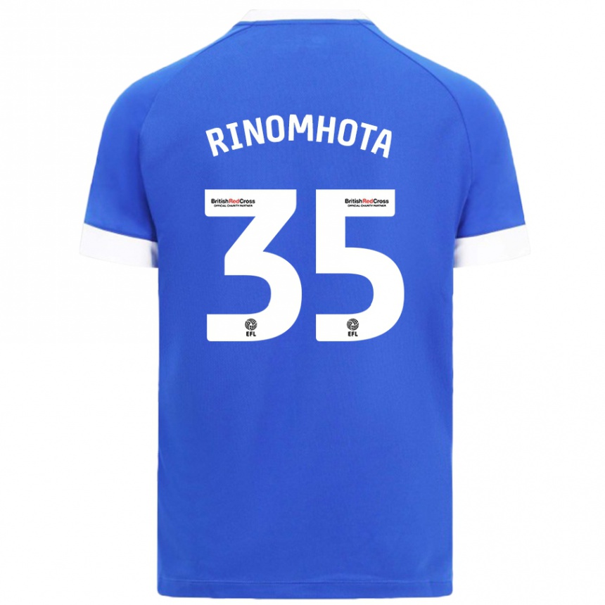 Kids Football Andy Rinomhota #35 Sky Blue Home Jersey 2024/25 T-Shirt Za