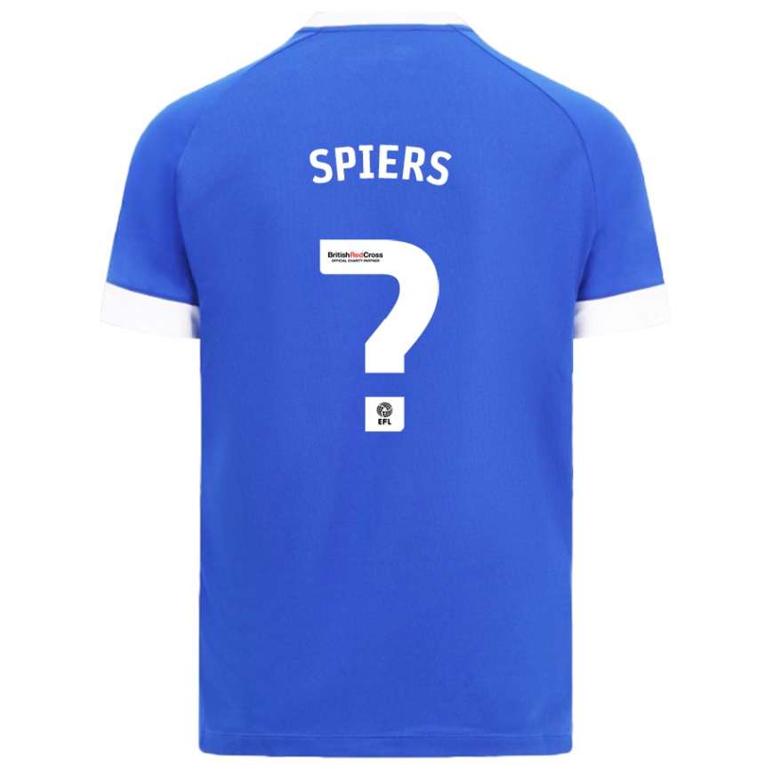 Kids Football Will Spiers #0 Sky Blue Home Jersey 2024/25 T-Shirt Za