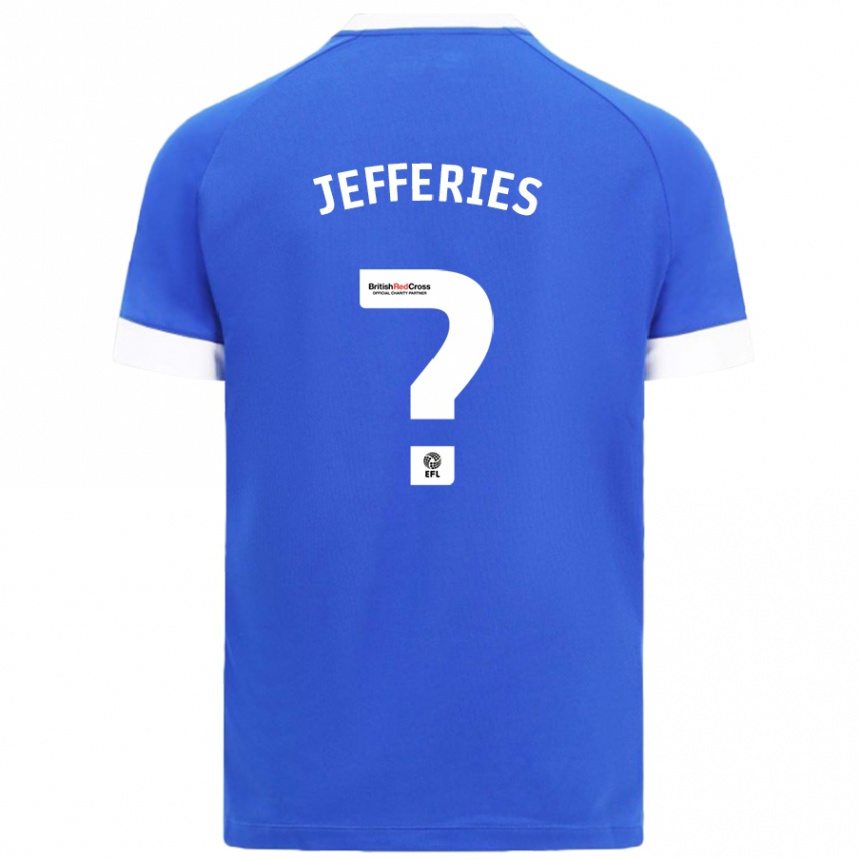 Kids Football Isaac Jefferies #0 Sky Blue Home Jersey 2024/25 T-Shirt Za