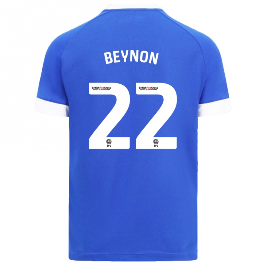 Kids Football Emma Beynon #22 Sky Blue Home Jersey 2024/25 T-Shirt Za