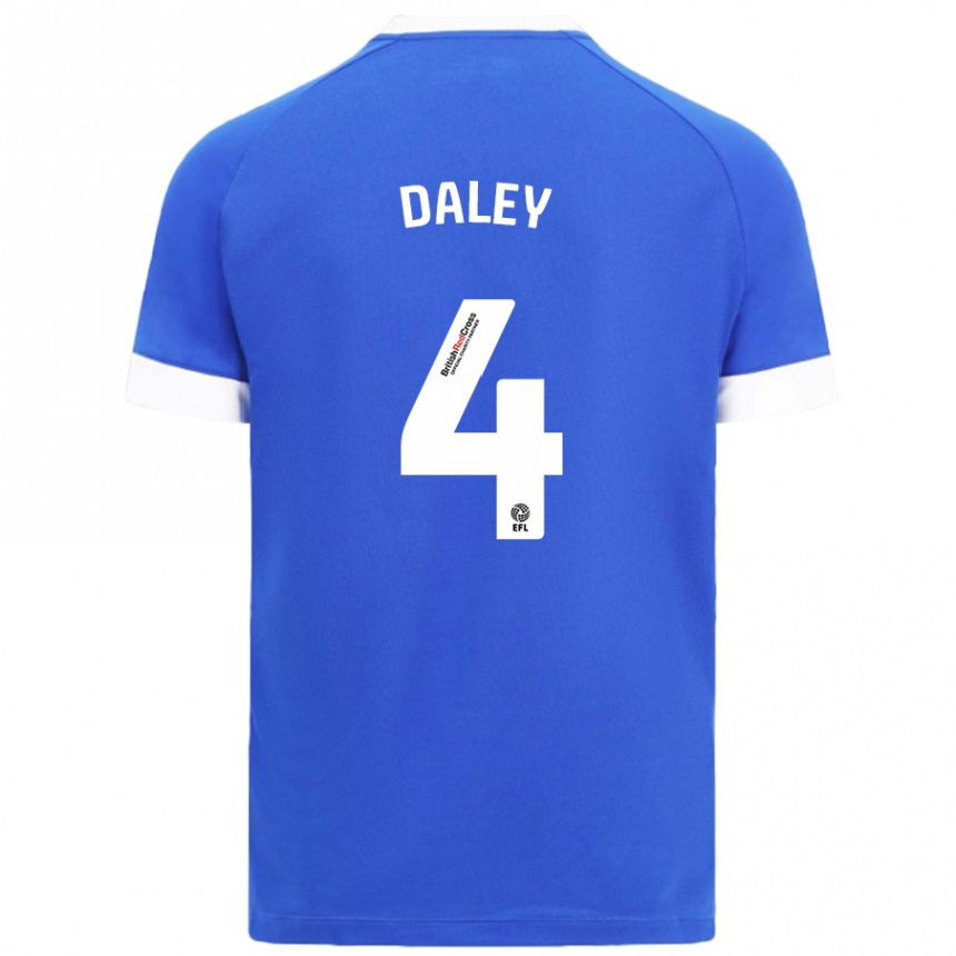 Kids Football Hannah Daley #4 Sky Blue Home Jersey 2024/25 T-Shirt Za