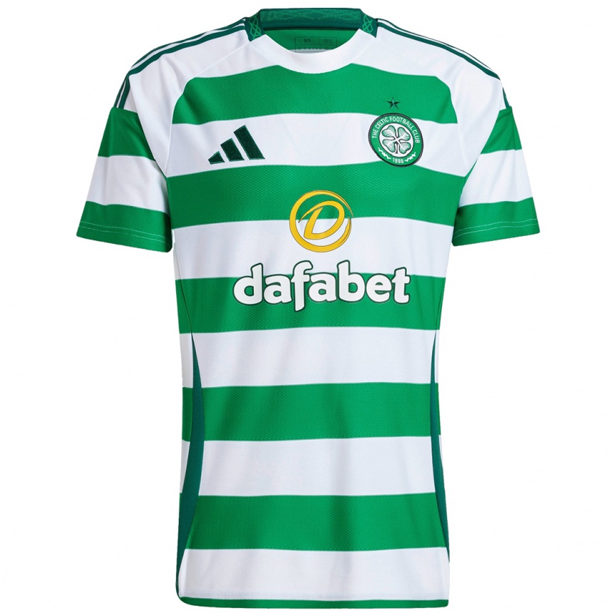 Kids Football Alasdair Davidson #0 Green White Home Jersey 2024/25 T-Shirt Za