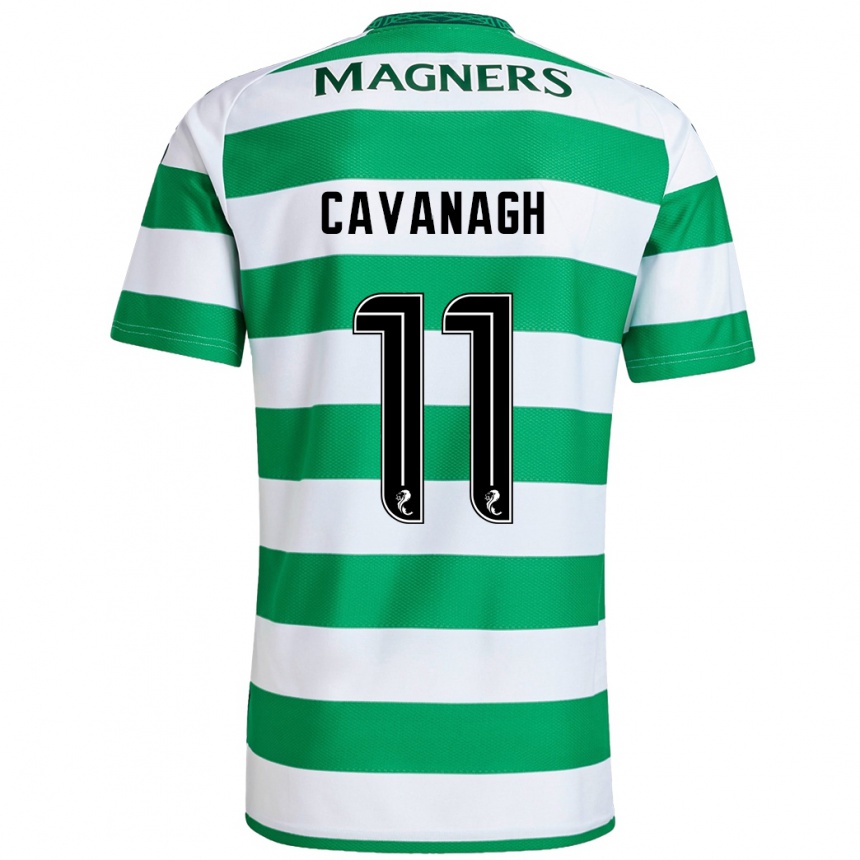 Kids Football Colette Cavanagh #11 Green White Home Jersey 2024/25 T-Shirt Za