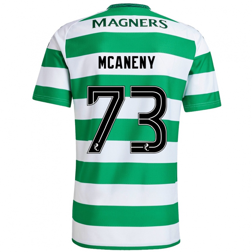 Kids Football Maria Mcaneny #73 Green White Home Jersey 2024/25 T-Shirt Za