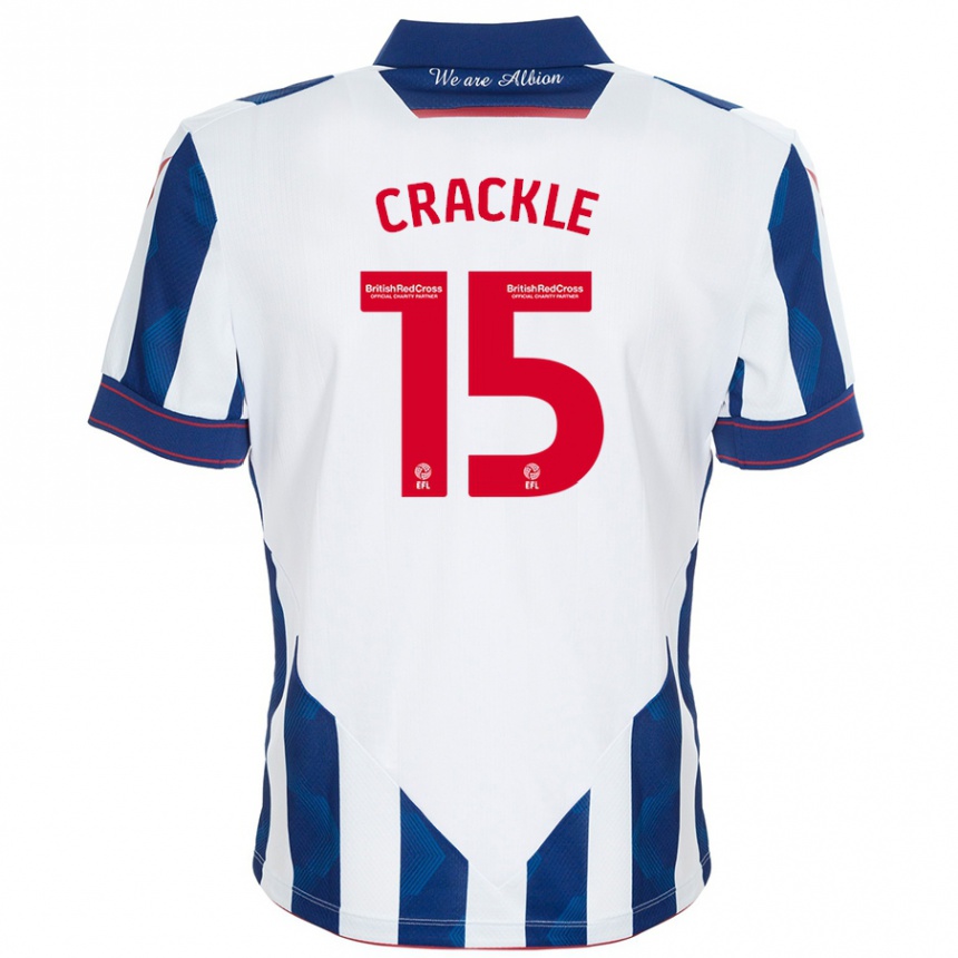 Kids Football Hayley Crackle #15 White Dark Blue Home Jersey 2024/25 T-Shirt Za